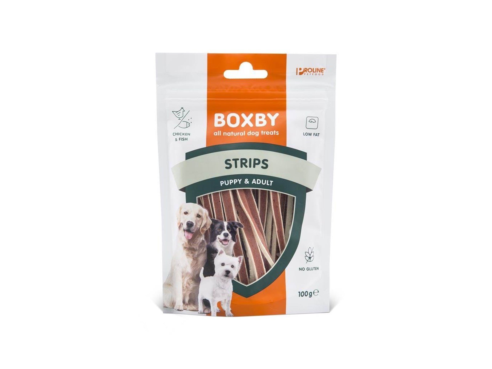 BOXBY Strips Fish&Chicken 100g. ks. BOXBY Strips Fish&Chicken 100g. ks.